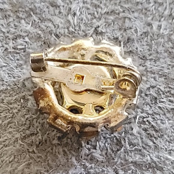 Silver Tone with Rhinestones Brooch / Pin * Jewelry, Fashion, Style, Pinback - Picture 2 of 3